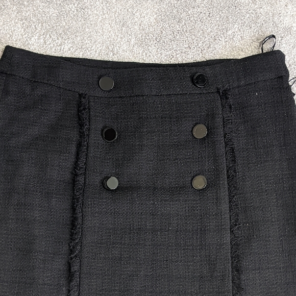 Karl Lagerfeld buckle black mini skirt New 10 - Picture 2 of 3